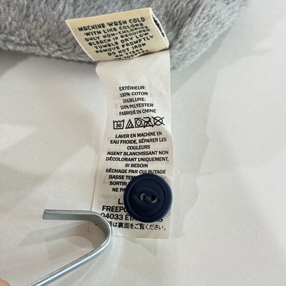 L.L. Bean Fleece-Lined Flannel Hoodie Women's Medium Blue Plaid Cotton Jacket - Picture 14 of 14